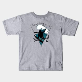 Something With Surfing Cool Wave Aerial Surfer Silhouette Kids T-Shirt